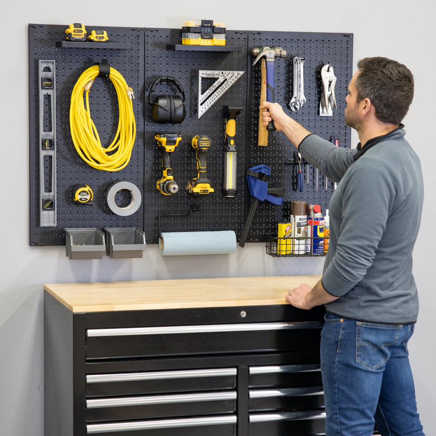 51" x 32" Pristine Pegboard With Attachments