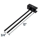 12" Double Straight Hook