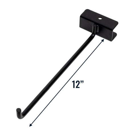 12" Single Straight Hook