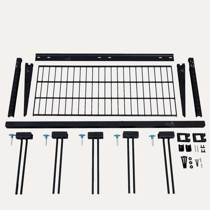 ski rack with shelf