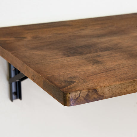 Wakefield Foldable Workbench | Dark Wood With Black Brackets
