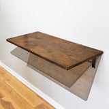 Wakefield Foldable Workbench | Dark Wood With Black Brackets